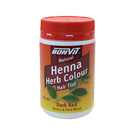 BONVIT HENNA POWDER DARK RED HAIR TINT 100G