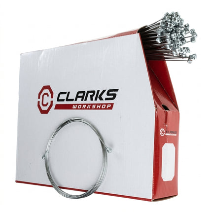 Clarks Brake cable, file box qty 100, MTB Barrel Nipple, Anti corrosion Stainless Steel, 2000mm