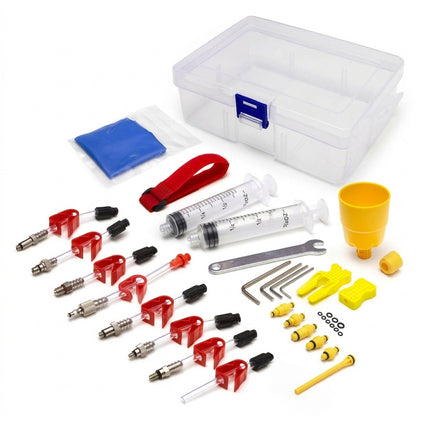 Bleed Kit, Universal, compatible with Avid/SRAM, Hayes, Magura, Clarks, Shimano, Tektro, Hope, Formula and More. (M4 - M5 - 1/4" Thread Fittings +...