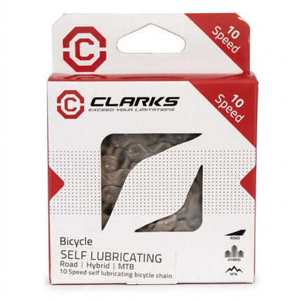 CHAIN - 10 Speed - CLARKS - SILVER - Self Lubricating - w/Connect Link
