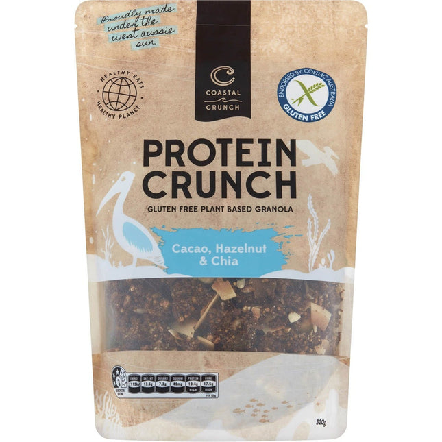 COASTAL CRUNCH Protein Crunch Granola Cacao, Hazelnut & Chia 320g | Deodorant