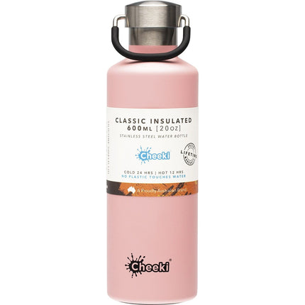 Cheeki - Stainless Steel Bottle Insulated Pink - 600ml
