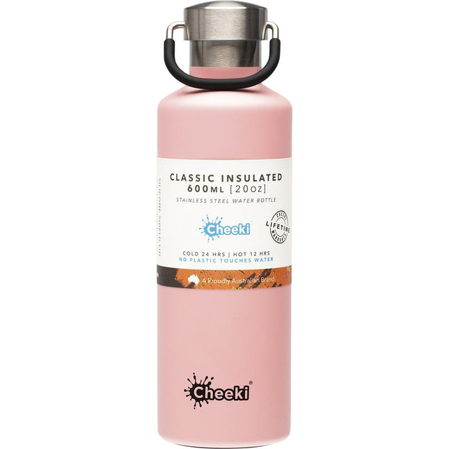Cheeki - Stainless Steel Bottle Insulated Pink - 600ml