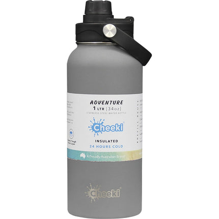 CHEEKI - INSULATED ADVENTURE STAINLESS STEEL BOTTLE SLATE 1L