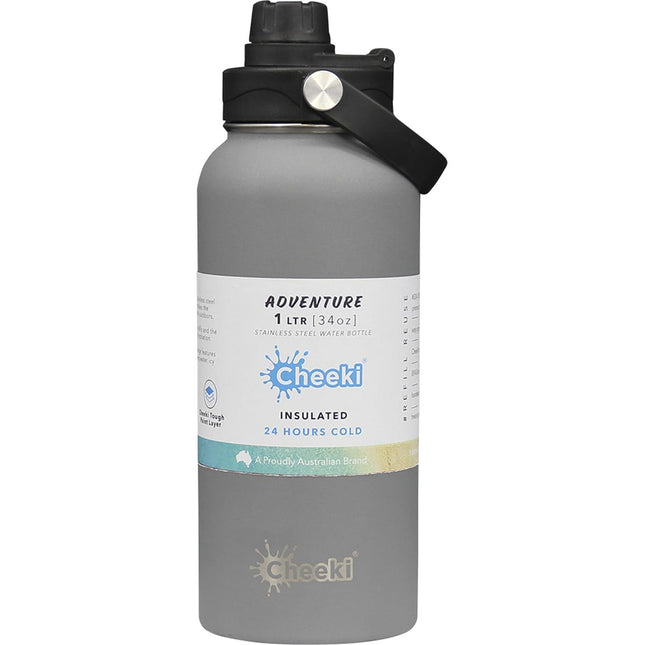 CHEEKI - INSULATED ADVENTURE STAINLESS STEEL BOTTLE SLATE 1L