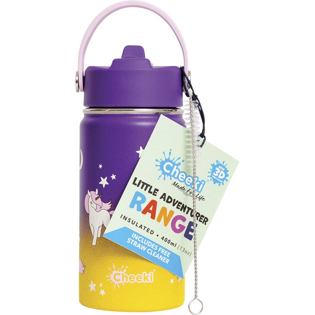CHEEKI - KIDS BOTTLE INSULATED UNICORN 400ML