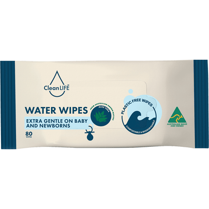 CleanLIFE Plastic-Free Extra Gentle Baby Wipes 80pk