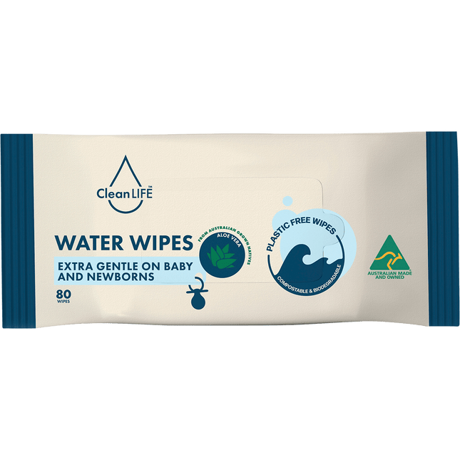 CleanLIFE Plastic-Free Extra Gentle Baby Wipes 80pk