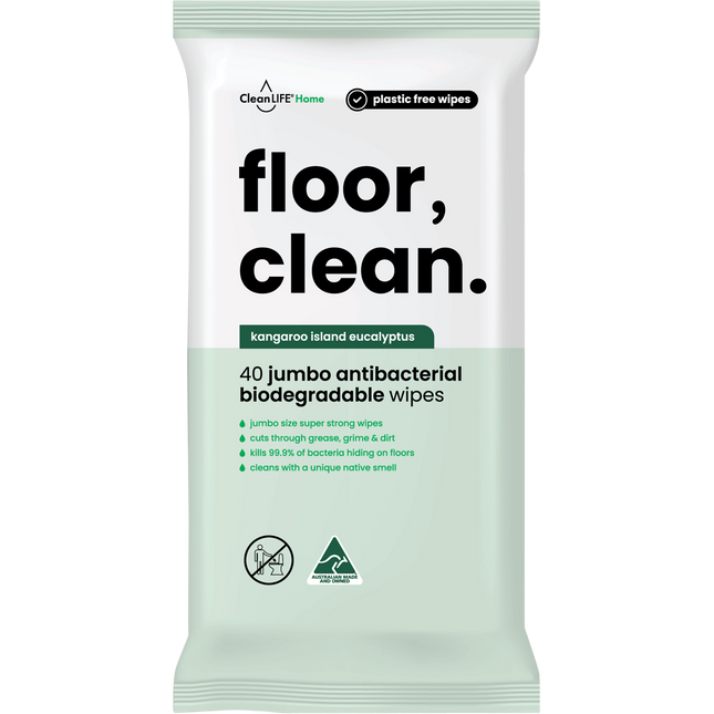 CleanLIFE Floor Clean Wipes 40pk