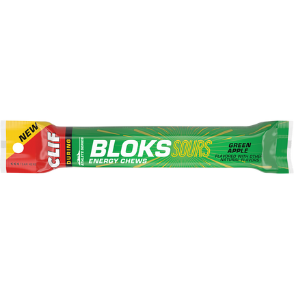 CLIF Bloks Energy Chews Sour Green Apple 18x60g