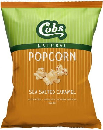 COBS NATURAL POPCORN SEA SALTED CARAMEL G/F 12X100G