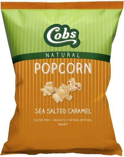 COBS NATURAL POPCORN SEA SALTED CARAMEL G/F 12X100G