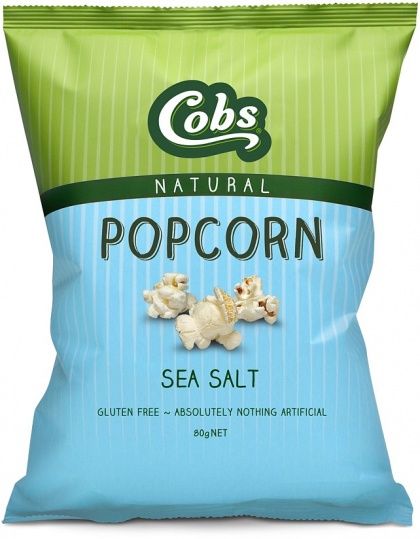 COBS NATURAL SEA SALT POPCORN G/F 12X80G