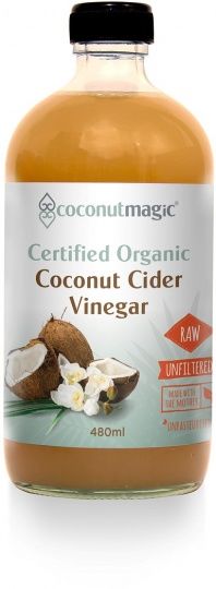 COCONUT MAGIC ORGANIC COCONUT CIDER VINEGAR WITH THE MOTHER G/F 480ML