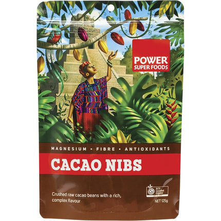 Power Super Foods - Cacao Nibs Raw Certified Organic
