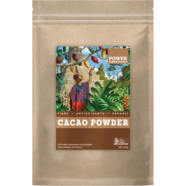 Power Super Foods Certified Organic Cacao Powder 125g