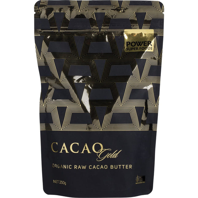 Power Super Foods - Cacao Gold Butter Chunks Raw Certified Organic