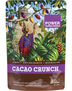 POWER SUPER FOODS Cacao Crunch Nibs Raw Certified Organic 200g | Cacao Product