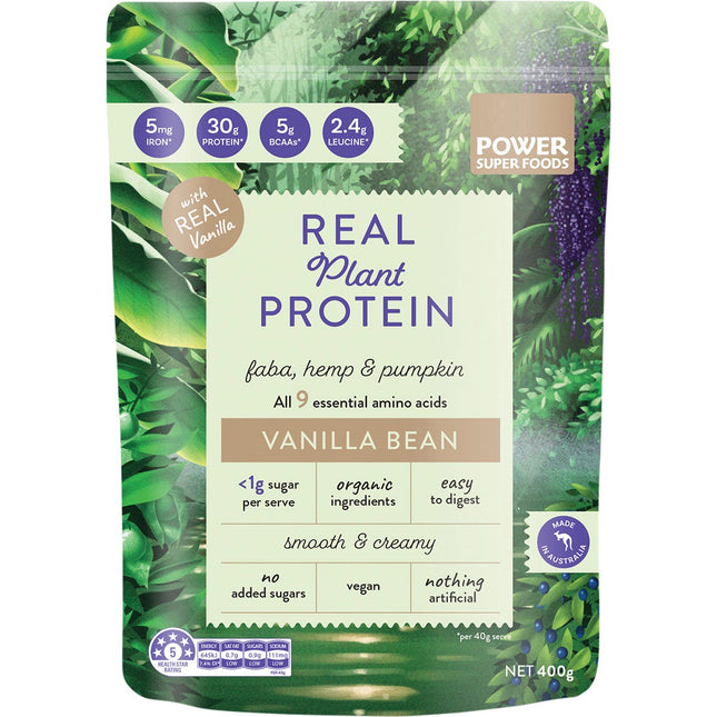 Power Super Foods - Real Plant Protein Vanilla Bean - 400g