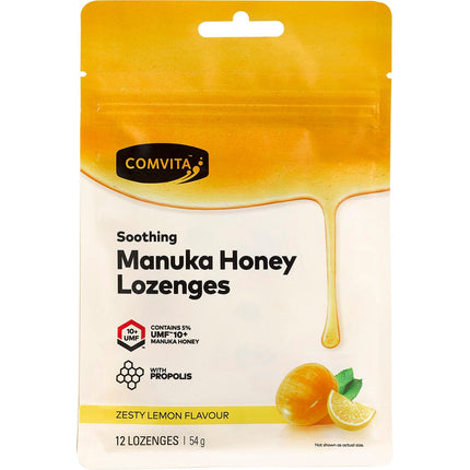 COMVITA Manuka Honey Lozenges Zesty Lemon 12x4.5g | Nuts & Seeds