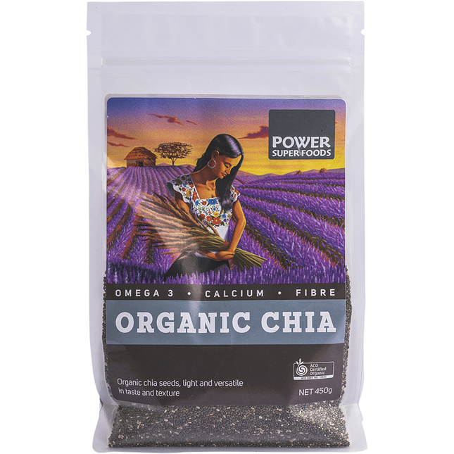Power Super Foods Certified Organic Chia Seeds 450g
