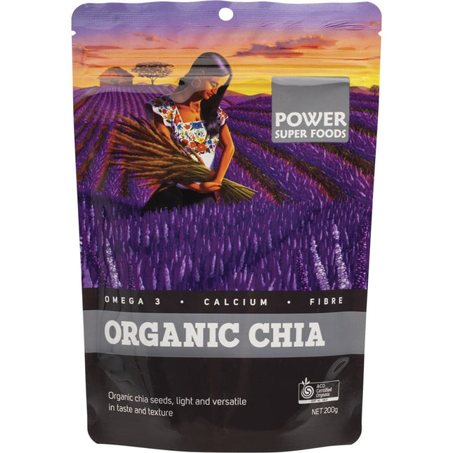 Power Super Foods - Chia Seeds Certified Organic  - 200g