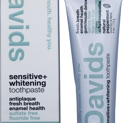 Davids Hydroxi Toothpaste  - Sensitive + Whitening Peppermint - 113g