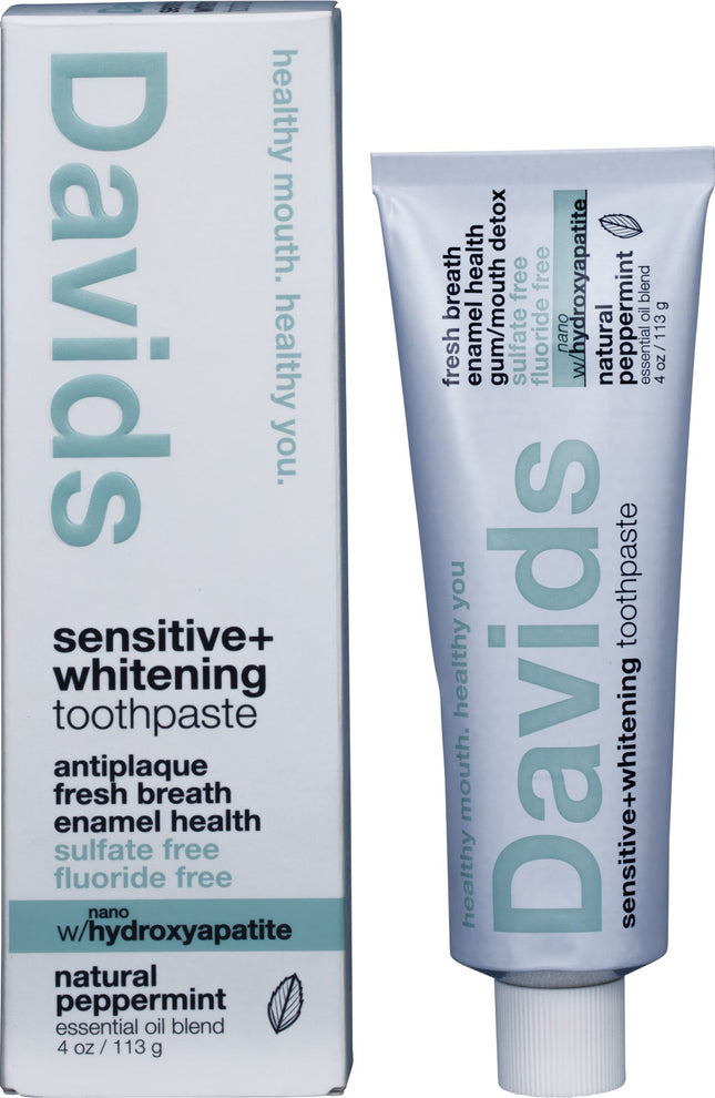 Davids Hydroxi Toothpaste  - Sensitive + Whitening Peppermint - 113g