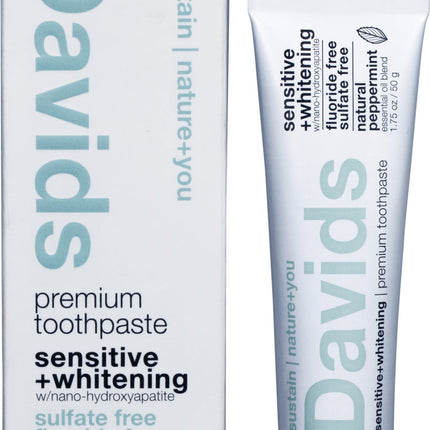 Davids Hydroxi Toothpaste  - Sensitive + Whitening Peppermint - 50g