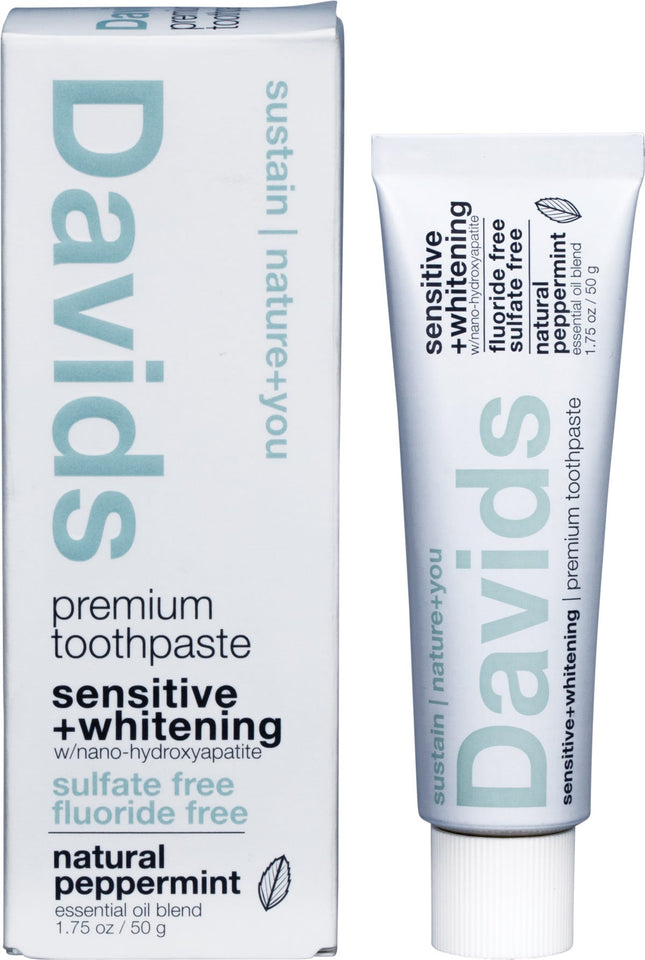 Davids Hydroxi Toothpaste  - Sensitive + Whitening Peppermint - 50g