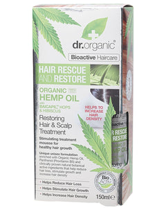 DR. ORGANIC Hair & Scalp Treatment Mousse Rescue Restore Hemp Oil 150ml | Body & Skin Oil