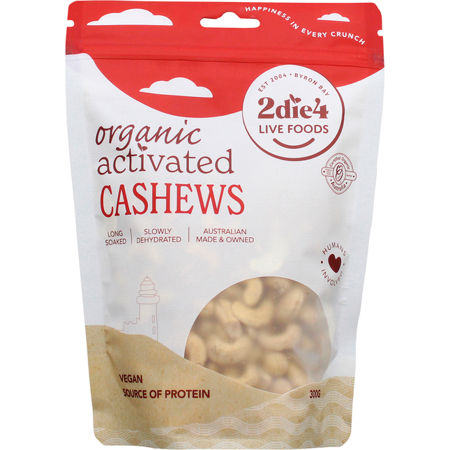 2die4 Live Foods Organic Activated Cashews 300g
