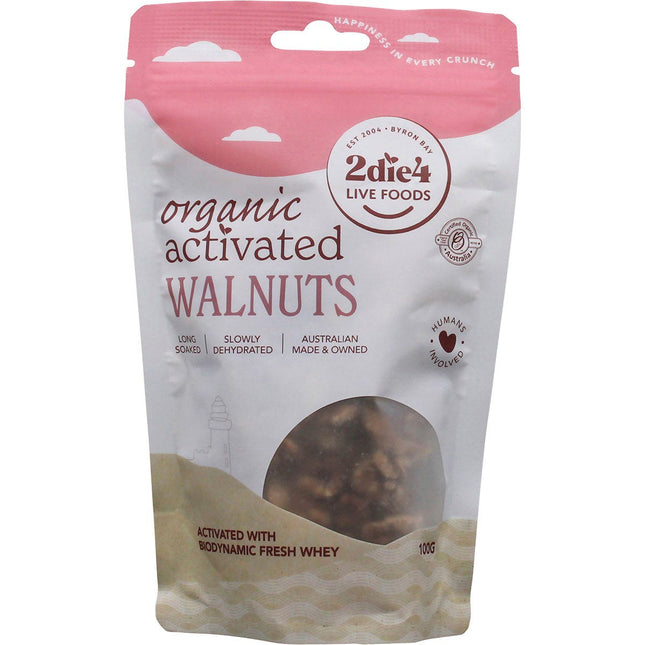 2die4 Live Foods - Organic Activated Walnuts with Fresh Whey - 100g