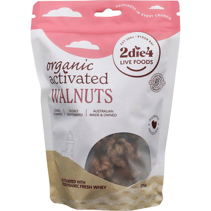 2die4 Live Foods - Organic Activated Walnuts with Fresh Whey - 275g