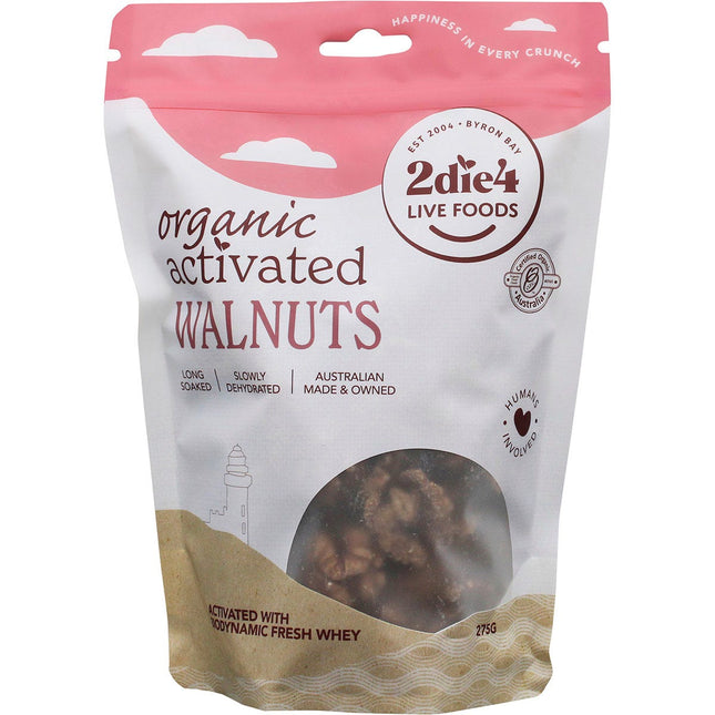 2die4 Live Foods - Organic Activated Walnuts with Fresh Whey - 275g