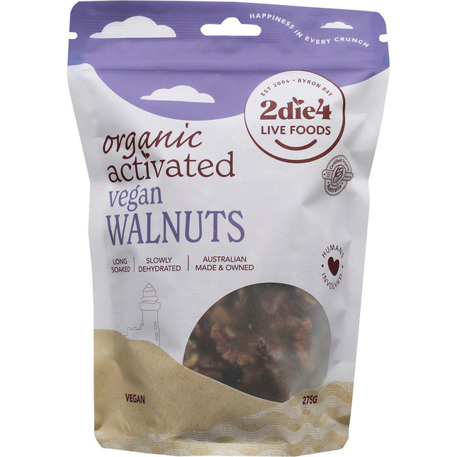 2die4 Live Foods - Organic Activated Walnuts Vegan - 275g