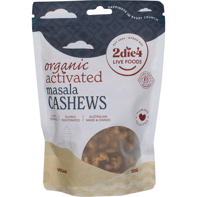 2DIE4 LIVE FOODS - ORGANIC ACTIVATED MASALA CASHEWS