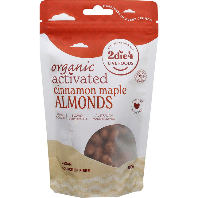 2die4 Live Foods - Organic Activated Almonds Cinnamon Maple