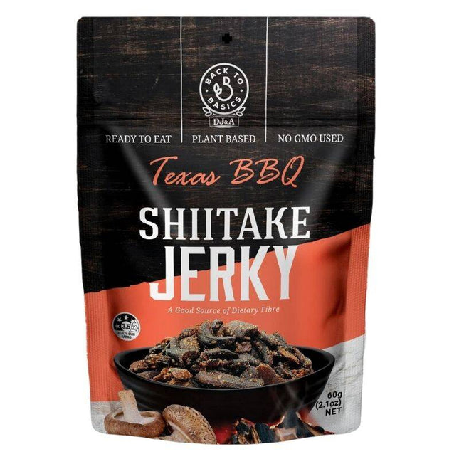 DJ&A VEGAN SHIITAKE JERKY TEXAS BBQ 60G