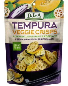 DJ&A Tempura Veggie Crisps 9x70g | Snack