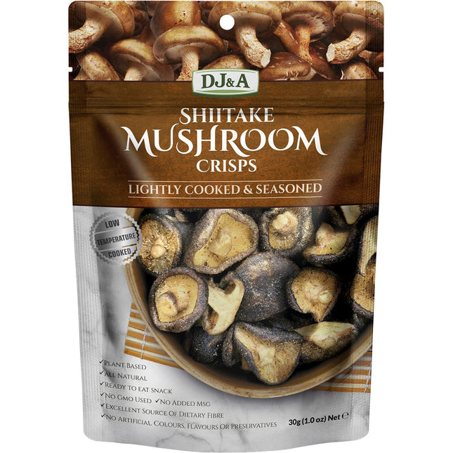 DJ&A Shiitake Mushroom Crisps 12x30g | Snack Chips