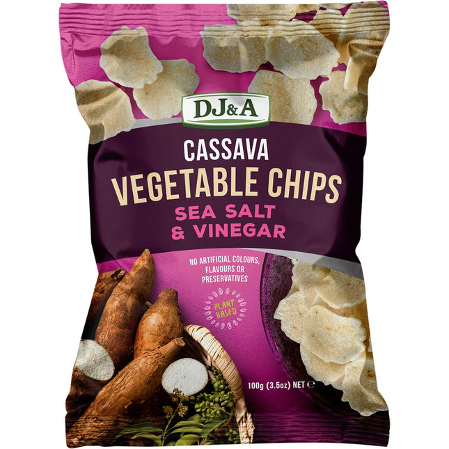 DJ&A - Cassava Vegetable Chips Sea Salt & Vinegar - 5x100g
