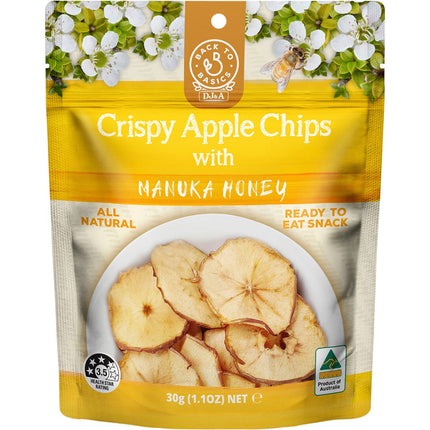 DJ&A - Crispy Apple Chips with Manuka Honey - 10x30g