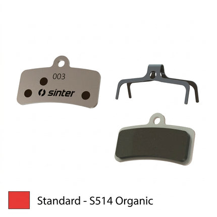 Sinter BRAKE DISC PADS - MTB standard premium pads, RED, Shimano D type |Tektro |TRP XTR BR-M9120 | XT BR-M8120 | BR-M8020 | SLX BR-M7120 | SAINT...