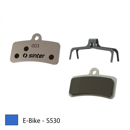 Sinter BRAKE DISC PADS - E-BIKE & endurance pads, BLUE, Shimano D type | Tektro/TRP XTR BR-M9120/XT BR-M8120/BR-M8020/SLX BR-M7120/SAINT BR-M820 etc