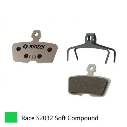 Sinter BRAKE DISC PADS - MTB, RACE pads (Extra Bite), GREEN, Avid | Sram Code (2011-2014) Code R/Code RSC,R (2017) Guide RE
