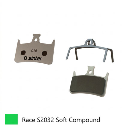 Hope Mono M4 / RX4 Shimano FM / Stealth Race E4 / Tech M4 / Tech 3 E4 | GREEN S2032 Organic Compound | Sinter Disc Brake Pads |