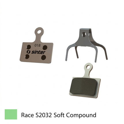 Sinter BRAKE DISC PADS - ROAD & MTB, premium RACE pads (extra bite), GREEN, Shimano K type compatible Tiagra, 105, Dura Ace, Ultegra, XTR | Tektro...