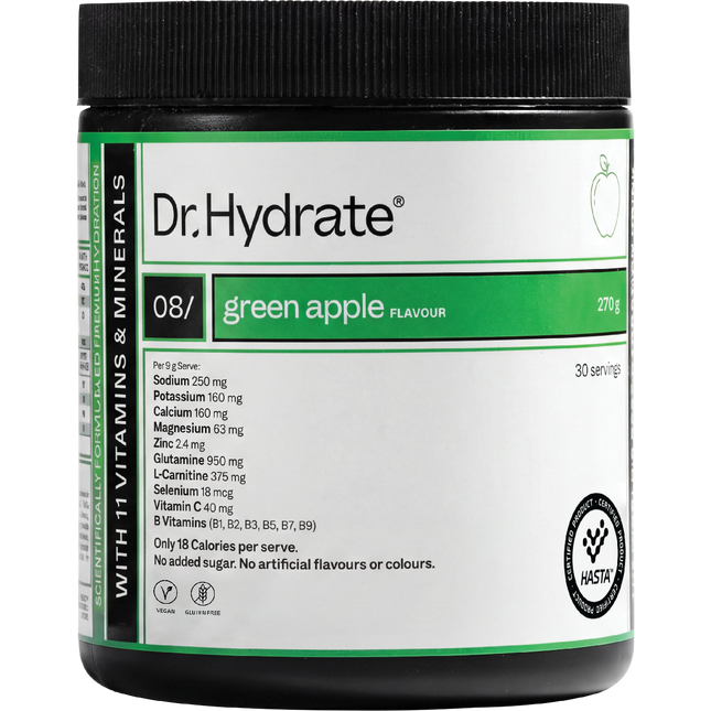 Dr Hydrate All-In-One Hydration Drink Green Apple 270g