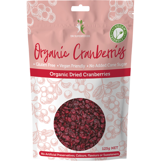 Dr Superfoods Organic Dried Cranberries 125g
